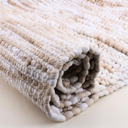 Tapis tufté beige 140x80cm en laine | Hashtag Déco