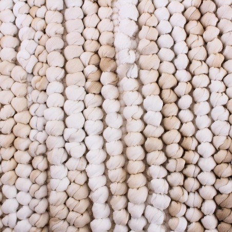 Tapis tufté beige 140x80cm en laine | Hashtag Déco