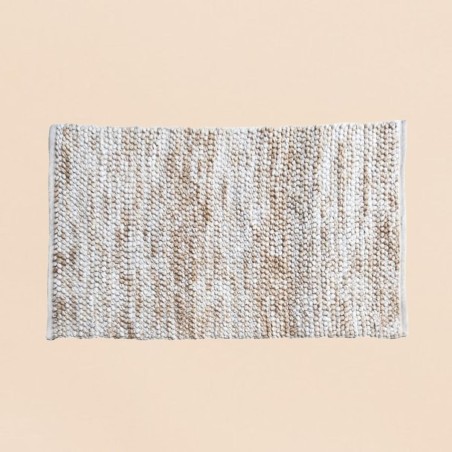 Tapis tufté beige 140x80cm en laine | Hashtag Déco