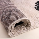 Tapis rectangulaire noir et blanc en coton 120x60 | Hashtag Déco