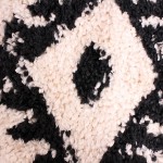 Tapis rectangulaire noir et blanc en coton 120x60 | Hashtag Déco