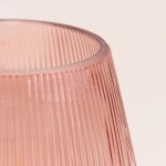 Lampe à poser rose en verre strié | Hashtag Déco