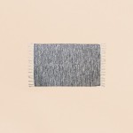 Tapis en coton beige à franges 60x90cm | Hashtag Déco