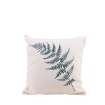 Coussin en coton motif fougère 40x40cm