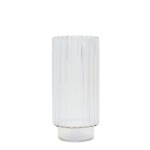 Vase en verre épais strié 25cm transparent | Hashtag Déco