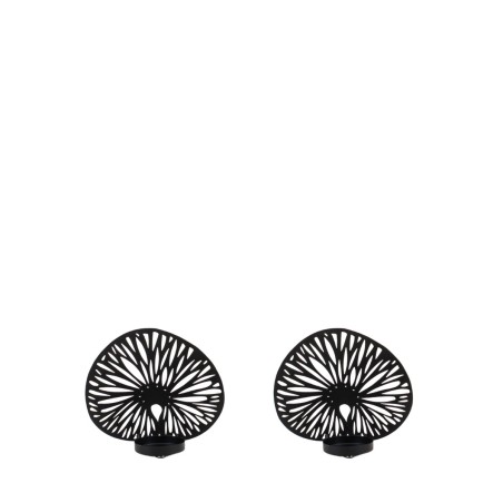 Lot de 2 photophores métal noir 14cm | Hashtag Déco