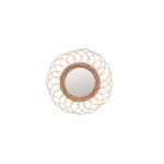Miroir en rotin naturel rond 30cm | Hashtag Déco