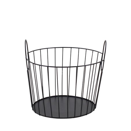 Panier en métal noir 27x23cm élégant | Hashtag Déco