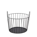 Panier en métal noir 27x23cm élégant | Hashtag Déco