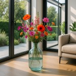 Vase dame jeanne verre recyclé 60cm vert | Hashtag Déco