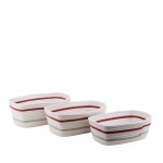 Lot de 3 paniers en corde blanc rouge | Hashtag Déco