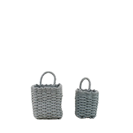 Lot de 2 paniers suspendus papier naturel | Hashtag Déco