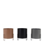 Lot de 3 cache-pots métal coloré 16,5cm | Hashtag Déco