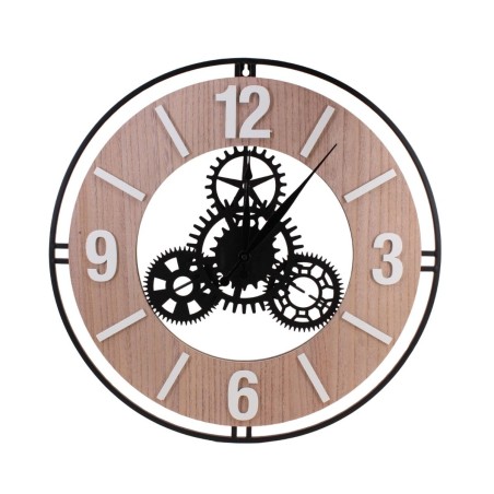 Horloge murale ronde métal noir 57cm | Hashtag Déco