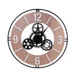 Horloge murale ronde métal noir 57cm | Hashtag Déco