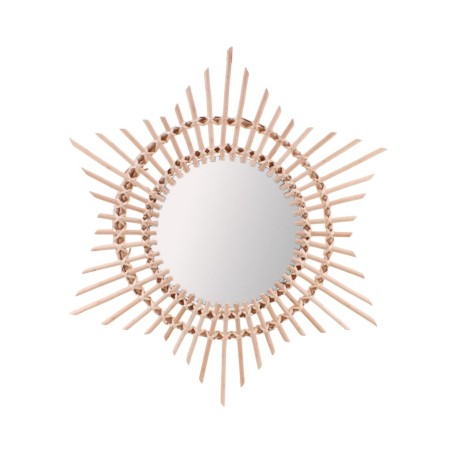Miroir rond en rotin 58cm