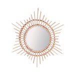 Miroir rond en rotin 58cm