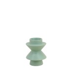 Bougeoir moderne en dolomite verte 13,8x10,8cm | Hashtag