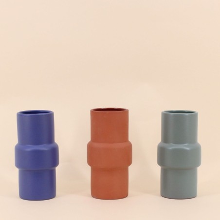 Vase tube rond 20cm en verre transparent | Hashtag Déco
