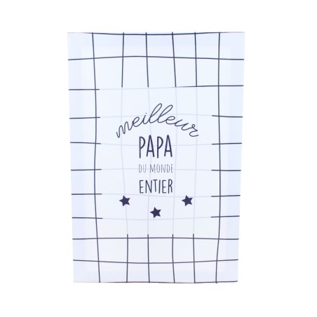 Toile décorative papa quadrillée gris clair | Hashtag Déco
