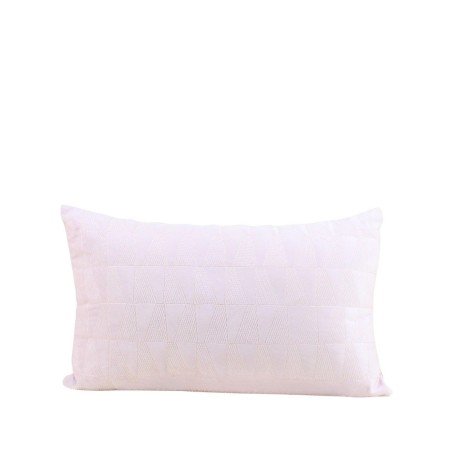 Coussin en velours rose brodé 30x50cm | Hashtag Déco