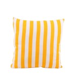Coussin rayé jaune et blanc en coton 40x40cm | Hashtag Déco