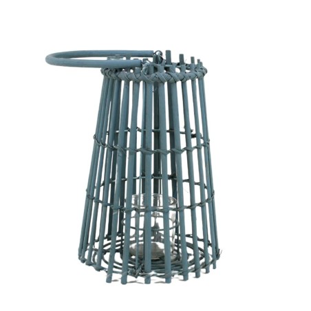 Lanterne en rotin conique beige 30cm | Hashtag Déco