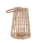 Lanterne en rotin conique beige 30cm | Hashtag Déco