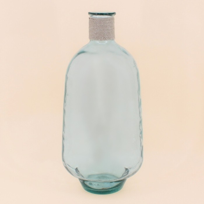 Vase dame jeanne verre recyclé naturel | Hashtag Déco