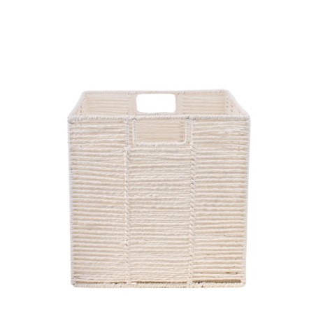 Cube rangement pliable blanc en papier 31cm | Hashtag Déco
