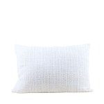 Coussin en velours blanc texturé 40x60cm | Hashtag Déco