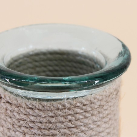 Vase dame jeanne verre recyclé naturel | Hashtag Déco