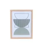 Cadre déco bois géométrique vert 43x33cm | Hashtag Déco