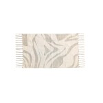 Tapis zébré beige marron coton 60x90 | Hashtag Déco