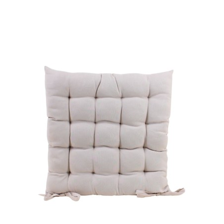 Galette de chaise coton beige 40x40 cm | Hashtag Déco