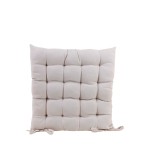 Galette de chaise coton beige 40x40 cm | Hashtag Déco