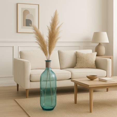 Vase dame jeanne verre recyclé naturel | Hashtag Déco