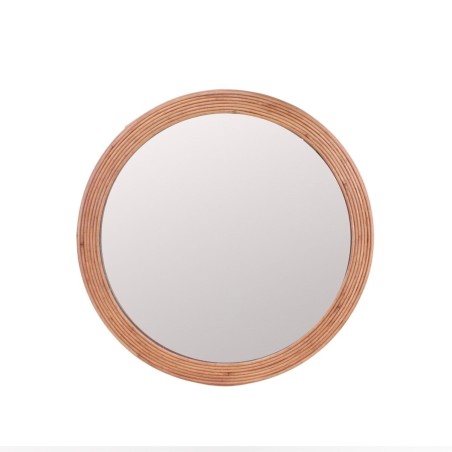 Miroir rond en rotin naturel 45cm | Hashtag Déco