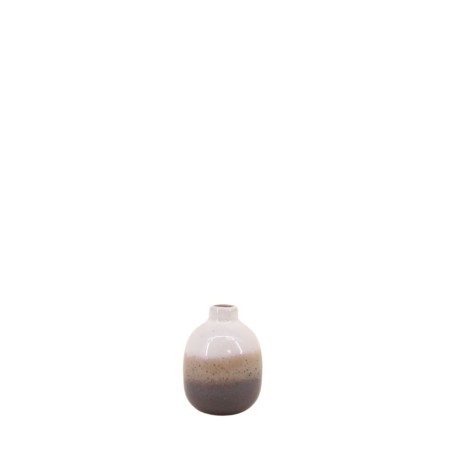 Vase en émail gris élégant 10cm | Hashtag Déco