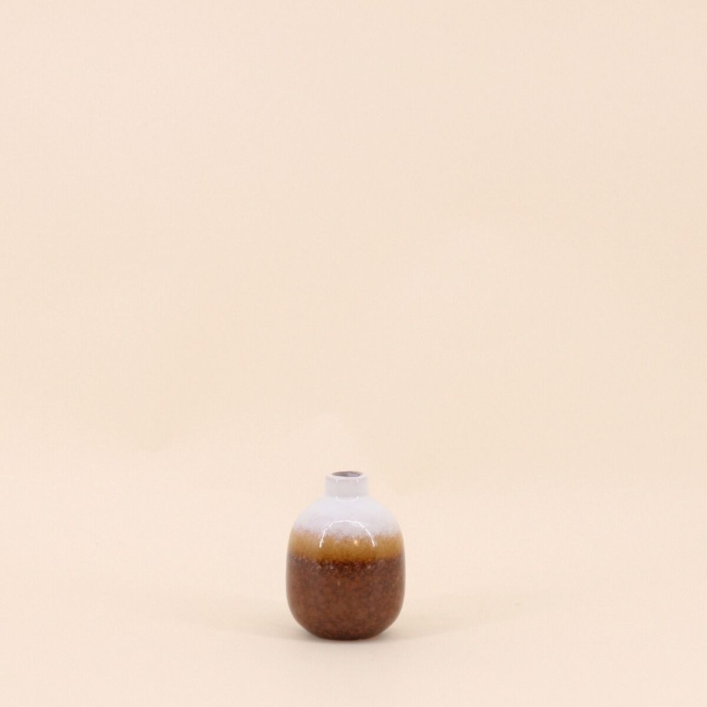 Vase en email marron 10cm | Hashtag Déco Vase en email marron 10cm | Hashtag Déco