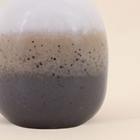 Set de 2 vases émail gris marron 10cm | Hashtag Déco