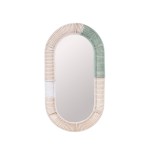 Miroir ovale corde beige 55x30cm | Hashtag Déco