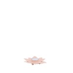 Bougeoir fleur métal rose 12cm | Hashtag Déco