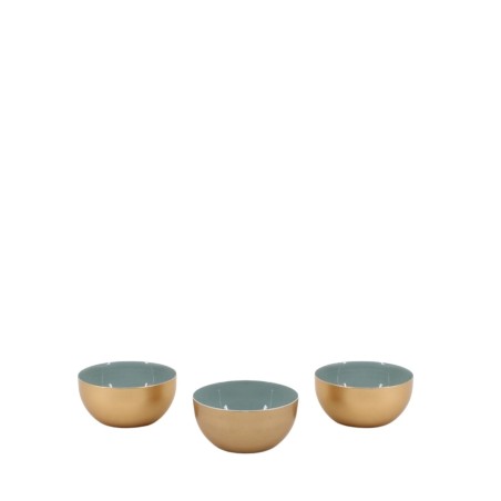 Lot de 3 coupelles métal doré et vert | Hashtag Déco