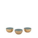 Lot de 3 coupelles métal doré et vert | Hashtag Déco