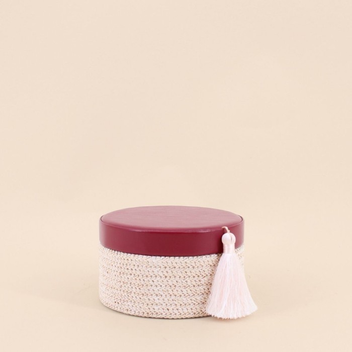 Boite à bijoux ronde en fibres tressées | Hashtag Déco