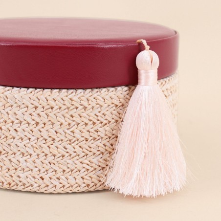 Boite à bijoux ronde en fibres tressées | Hashtag Déco