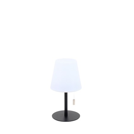 Lampe USB en métal noir abat-jour blanc 30cm