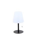 Lampe USB style vintage en métal noir et blanc 20cm