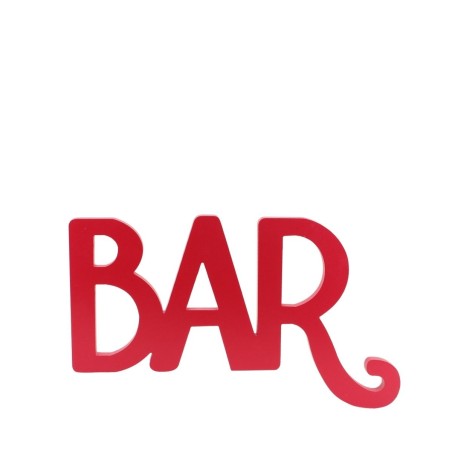 Mot décoratif bar rouge en métal 50x30cm | Hashtag Déco